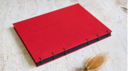 Album photos A4 portrait personnalisable fait main – reliure copte