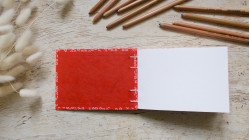 Carnet de croquis format A6 paysage - Semi de fleurs rouge