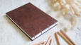 Carnet de croquis A5 fait main — Reliure copte, papier lokta | L'Atelier Reliure