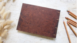 Carnet de croquis A5 fait main — Reliure copte, papier lokta | L'Atelier Reliure