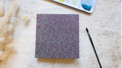 Carnet d’aquarelle carré 15 cm papier Arches couverture papier Lokta Jungle