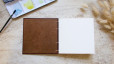 Carnet aquarelle carré 15x15 Fabriano Artistico -Lokta Neo marron | L'atelier Reliure