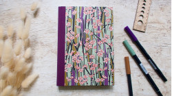 Bullet journal A5 fait main — Carnet à points, papier japonais & toile | L'Atelier Reliure