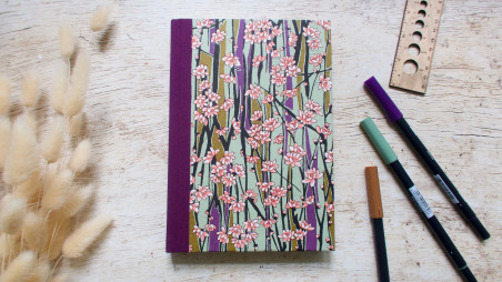 Bullet journal A5 fait main — Carnet à points, papier japonais & toile | L'Atelier Reliure