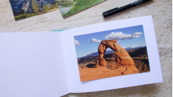 Album photo A5 paysage personnalisable fait main – reliure long stitch