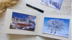 Album photo A5 paysage personnalisable fait main – reliure long stitch