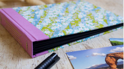 Album photo A5 paysage personnalisable fait main – reliure long stitch