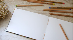 Carnet de croquis A5 fait main — Reliure copte, papier lokta | L'Atelier Reliure