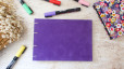 Carnet multi-techniques format A5 paysage - Duo violet