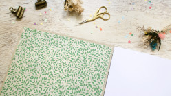 Livre d’or carré personnalisable 25x25 cm – reliure copte, fait main