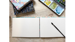Carnet aquarelle A5 personnalisable - Arches 300g - Fait Main | L'atelier Reliure
