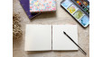 Carnet aquarelle carré personnalisable fait main - 15x15 - Papier Arches 300g