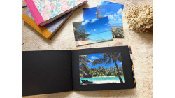 Album photo A5 paysage personnalisable fait main – reliure long stitch