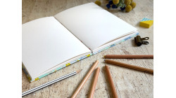 Carnet de croquis A5 fait main — Reliure copte, papier japonais | L'Atelier Reliure