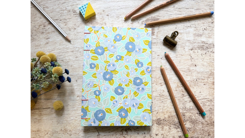 Carnet de croquis A5 fait main — Reliure copte, papier japonais | L'Atelier Reliure