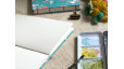 Carnet d’aquarelle A5 portrait ou paysage – Couverture en papier japonais floral turquoise