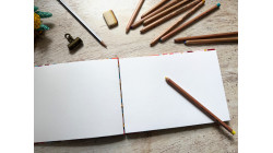 Carnet de croquis A5 fait main — Reliure copte, papier japonais | L'Atelier Reliure
