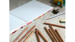 Carnet de croquis A5 fait main — Reliure copte, papier japonais | L'Atelier Reliure