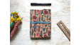 Carnet écriture liège format B6 motif poissons fleurs colorés reliure artisanale