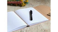 Carnet sensoriel en liège A5 - Texture douce et naturelle - Reliure main | L'atelier Reliure