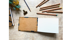 Carnet de croquis A6 fait main — Reliure copte, papier lokta | L'Atelier Reliure