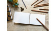 Carnet de croquis A6 fait main — Reliure copte, papier lokta | L'Atelier Reliure