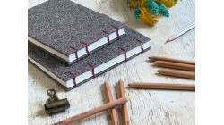 Carnet de croquis A6 paysage ou portrait – reliure copte – fait main - Jungle