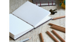 Carnet de croquis A6 paysage ou portrait – reliure copte – fait main - Jungle