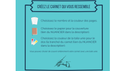 Carnet de notes personnalisable format moyen fait main