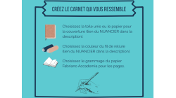 Carnet de croquis A6 paysage personnalisable fait main