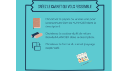 Carnet aquarelle A5 personnalisable - Arches 300g - Fait Main | L'atelier Reliure