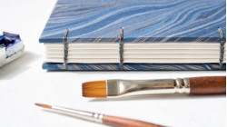 Carnet aquarelle carré personnalisable fait main - 15x15 - Papier Arches 300g