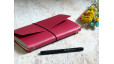 (Re) 🍎 Le carnet rechargeable en cuir de pomme - Rubis - format TN