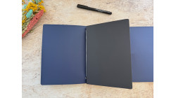 (Re) 🍎 Le carnet rechargeable en cuir de pomme Bleu foncé - format A5 portrait