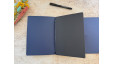 (Re) 🍎 Le carnet rechargeable en cuir de pomme Bleu foncé - format A5 portrait
