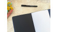 (Re) 🍎 Le carnet rechargeable en cuir de pomme Bleu foncé - format A5 portrait