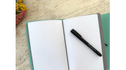 (Re) 🍎 Le carnet rechargeable en cuir de pomme - Menthe - format TN