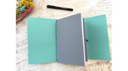 (Re) 🍎 Le carnet rechargeable en cuir de pomme - Menthe - format TN