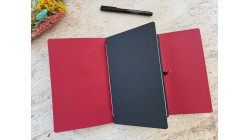 (Re) 🍎 Le carnet rechargeable en cuir de pomme - Rubis - format TN