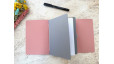 (Re) 🍎 Le carnet rechargeable en cuir de pomme - Rose - format B6 portrait