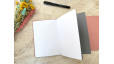 (Re) 🍎 Le carnet rechargeable en cuir de pomme - Rose - format B6 portrait