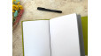 (Re) 🍎 Le carnet rechargeable en cuir de pomme - Vert pomme - format A5 portrait