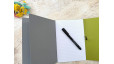 (Re) 🍎 Le carnet rechargeable en cuir de pomme - Vert pomme - format A5 portrait