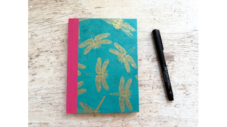 Carnet de notes à lignes - Libellules dorées