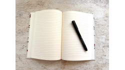 Carnet de notes A5 à lignes - Branches fleurs roses