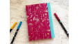Bullet journal A5 - Fleurs feuilles dorées