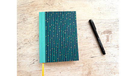 Agenda perpétuel format moyen - Lignes et pois