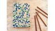 Carnet de croquis format A5 portrait - Branches fleurs bleues