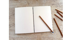 Carnet de croquis format A5 portrait - Branches fleurs bleues