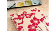 Carnet d'aquarelle format A5 portrait - Fleurs rouges